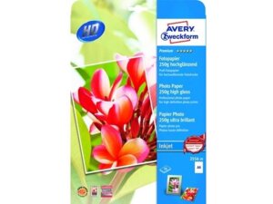 AVERY Zweckform 2556-20 Premium Inkjet Fotopapier, DIN A4, einseitig beschichtet, 250 g/m², 20 Blatt 2556-20