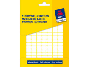AVERY Zweckform 3306 Vielzweck Etiketten, 13 x 8 mm, 29 Bogen/3.712 Etiketten, weiss 3306