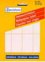 AVERY Zweckform 3362 Universal-Etiketten, 77 x 31 mm, 38 Bogen/228 Etiketten, weiss 3362