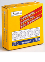 AVERY Zweckform 3510 Verstärkungs Ringe, Ø 13 mm, 1 Rolle/500 Verstärkungsringe, transparent 3510