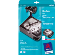 AVERY Zweckform 3562 Overhead-Folien, DIN A4, beidseitig beschichtet, 25 Bogen 3562