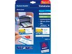 AVERY Zweckform C32016-25 Premium Visitenkarten, 85 x 54 mm, beidseitig beschichtet, 250 Karten / 25 Bogen C32016-25