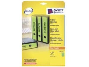 AVERY Zweckform L4754-20 Ordner-Etiketten, 61 x 297 mm, breite Ordner (lang), z.B. Leitz, Elba, Mehle, Bene, L4754-20