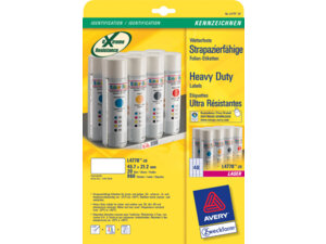 AVERY Zweckform L4778-20 Wetterfeste Folien-Etiketten, 45,7 x 21,2 mm, Kennzeichnung Inventar und Eigentum, L4778-20