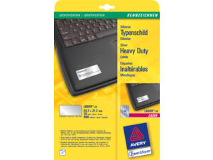 AVERY Zweckform L6009-20 Typenschild-Etiketten, 45,7 x 21,2 mm, Kennzeichnung Inventar und Eigentum, Kennzeichnung L6009-20