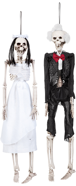 Skelett Halloween Hochzeit Braut und Bräutigam