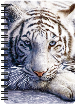 3D LiveLife 3D Notizbuch A5 White Tiger Repose